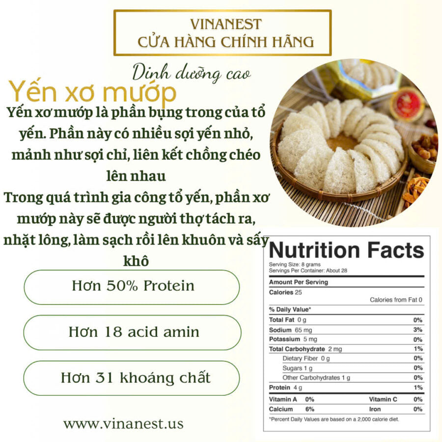 Vinanest Simply Swift 2 (Yến Sơ Mướp Đắp Tổ) 100GR