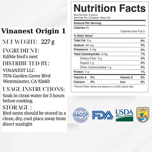 Vinanest Bird’s Nest Origin 1 (Chân Yến Sợi) 227GR 4