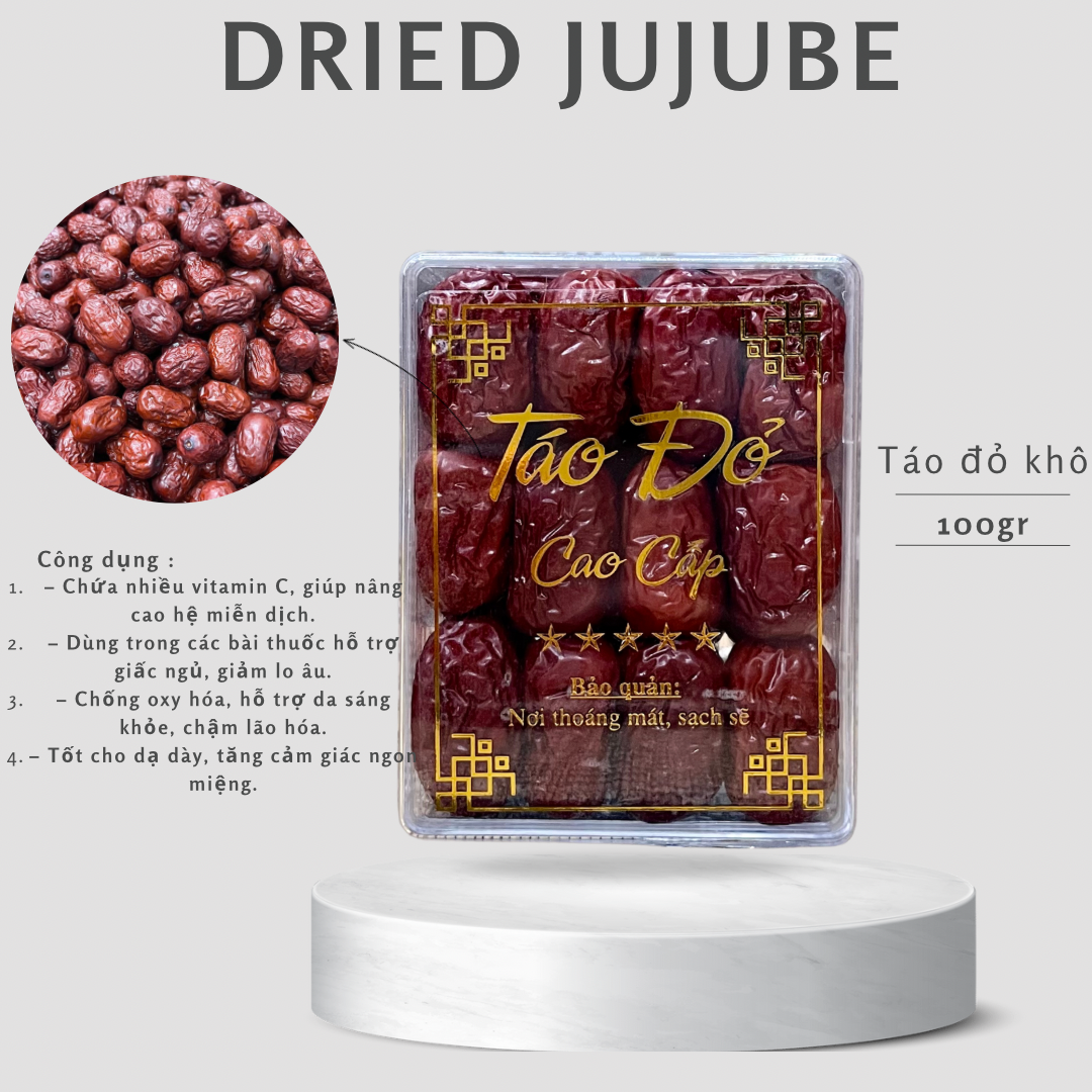 DRIED JUJUBE (TÁO ĐỎ KHÔ) 100GR