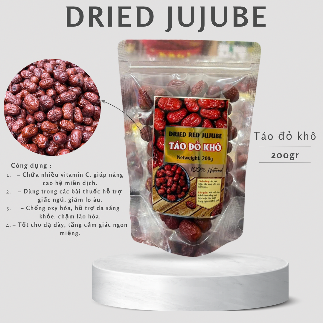 🎁 DRIED JUJUBE (TÁO ĐỎ KHÔ) 200GR (100% off)